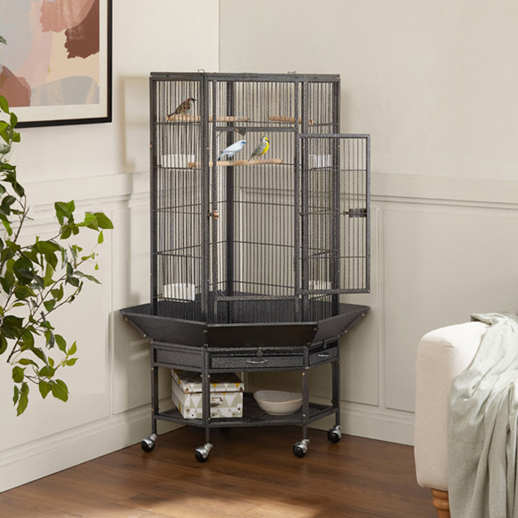 Corner deals parrot cage